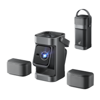 Proiector video Soundcore Nebula P1, GTV, 650 ANSI Lumeni, 1080P, 20W Truly 2.0 Surround Sound, Dolby Audio, Boxe detasabile (Negru)