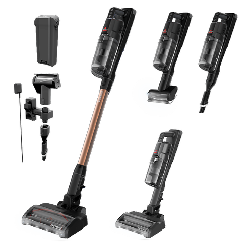 Aspirator vertical Bissell DualBrush Pro 4255N, 280 W, 3 moduri aspirare, 25.2 V, Iluminare LED (Negru)