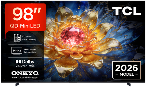 Televizor QD-MiniLed TCL 248 cm (98inch) 98T8D, Ultra HD, Smart TV, CI+