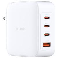 Incarcator retea D-Link DCP-101, Quick Charge GaN PD 3.0, 100W, 3 x USB Type-C 20.0V / 5.0A max, 1 x USB 12.0V / 2.5A , Alb