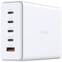 Incarcator retea D-Link DCF-241, Quick Charge GaN PD 3.1 / QC 4.0 240W, 4 x USB Type-C 28.0V/5.0A max, 1 x USB 12.0V/2.5A , Alb