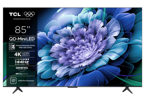Televizor QD-MiniLED TCL 216 cm (85inch) 85C61K, Ultra HD 4K, Smart TV, WiFi, CI+