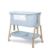 Nou! Patut Co Sleeper Lorelli Millie, 0 Luni+, max. 9 kg, inaltime reglabila 7 pozitii, sistem antireflux, plasa de tantari, saltea inclusa, Albastru