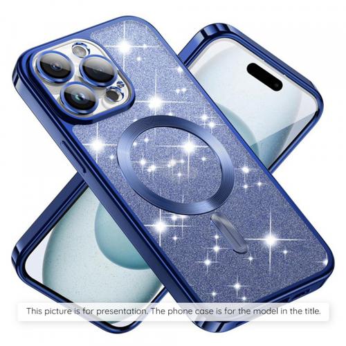 Husa MagSafe pentru Xiaomi 17T, Techsuit, Luxury Glitter, Albastra