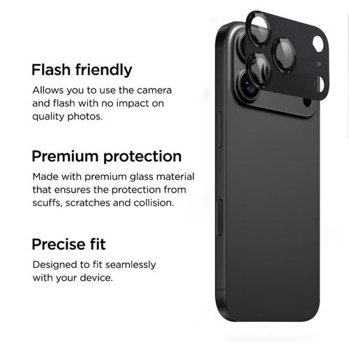 Folie Sticla Eiger EGSP01190 Camera Mountain Glass Shield pentru Apple iPhone 18 Pro Max (Negru)