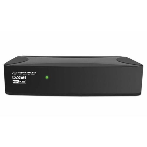 Tuner digital Esperanza EV108R DVB-T2 H.265/HEVC, Negru