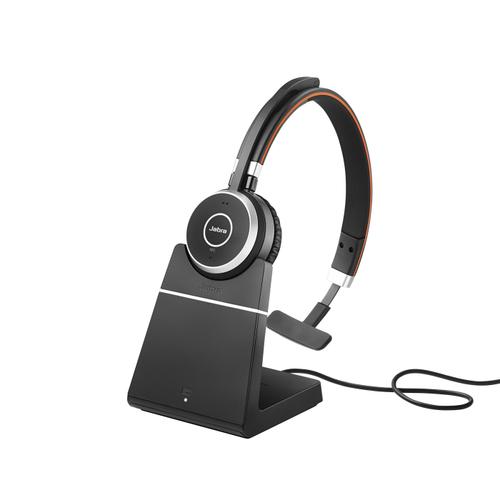Casti Call Center Jabra Evolve 65 SE MS Mono Stand, Link 390a, Microfon (Negru)