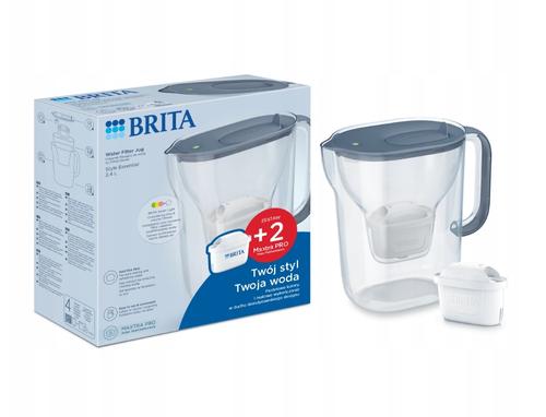 Cana filtranta Brita Style Essential 2.4 L + 2 Filtre Maxtra PRO Pure Performance (Gri)