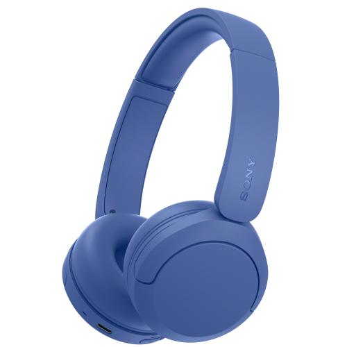 Casti On Ear Sony WH-CH530L, Wireless, Bluetooth, Multipoint connection, Microfon, Egalizator pe 10 benzi, Quick Charge, Autonomie 55 ore (Albastru) - Imagine 1
