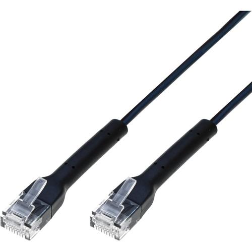 Cablu de retea flexibil, pliabil, subtire, slim, cupru, Cat.6A U/UTP, 5m, Techly ICOC U6A-BD-050B, Negru