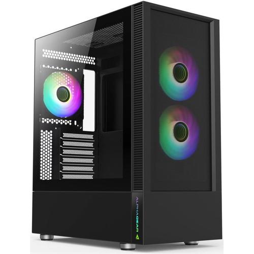Carcasa ALPHAGEAR Tempest Mesh ARGB, Middle Tower (Negru) - Imagine 1