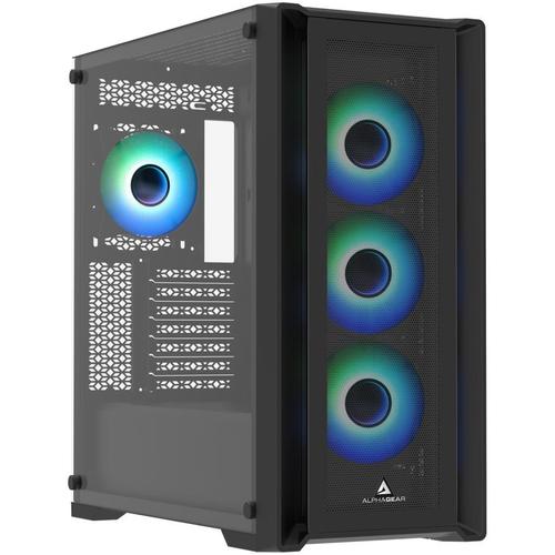 Carcasa ALPHAGEAR Purifier V2, RGB, Middle Tower, Tempered Glass (Negru)