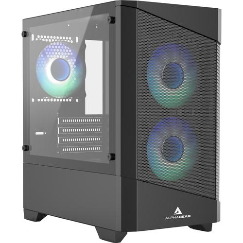 Carcasa ALPHAGEAR Monarch RGB, Mid Tower, Tempered Glass (Negru)