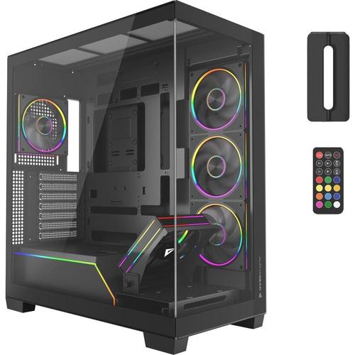 Carcasa ALPHAGEAR Mirage mark 3 ARGB, Middle Tower, Tempered Glass (Negru)