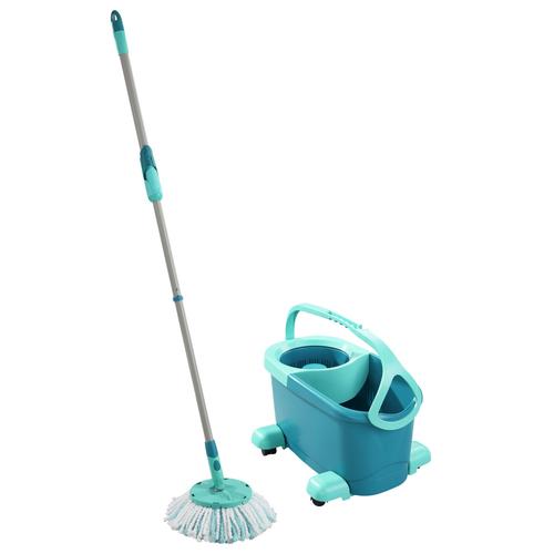 Set curatenie Leifheit Clean Twist Disc Mop Ergo cu roti (Turcoaz)