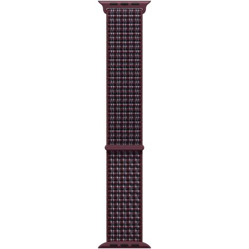 Curea pentru Apple Watch 42mm, Burgundy Plaid Sport Loop
