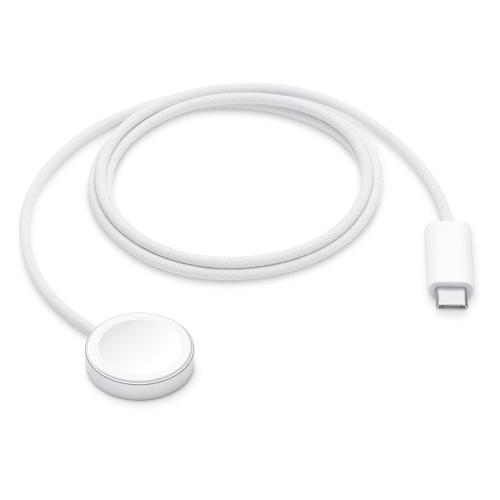 Cablu magnetic Apple Watch pentru incarcare rapida, USB-C, 1 m, ML434ZM/A (Alb)