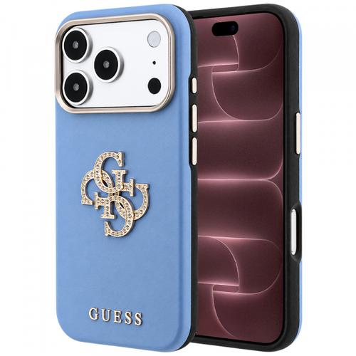 Husa pentru Apple iPhone 18 Pro Max / 17 Pro Max, Guess, Smooth Big Strass Logo, Bleu