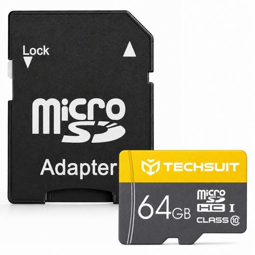 Card Memorie microSDHC Techsuit THCM11, 64Gb, Clasa 10, Cu Adaptor