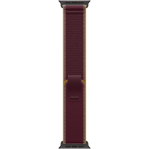 Curea pentru Apple Watch 49mm, Burgundy Trail Loop, Black Titanium Finish, M/L