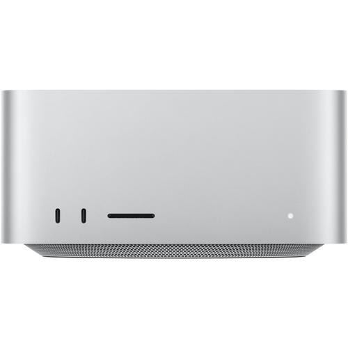 Calculator Sistem Mini PC Apple Mac Studio cu procesor Apple M5 Max, 18 nuclee CPU si 40 nuclee GPU, 48GB RAM, 1TB SSD, macOS Tahoe (Argintiu)