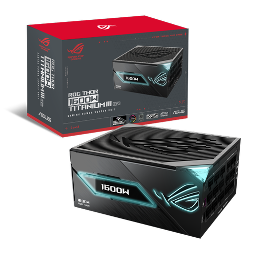 Sursa ASUS ROG THOR 1600T3-GAMING-EVO, 1600W, 80 PLUS Titanium, Full Modulara (Gri)
