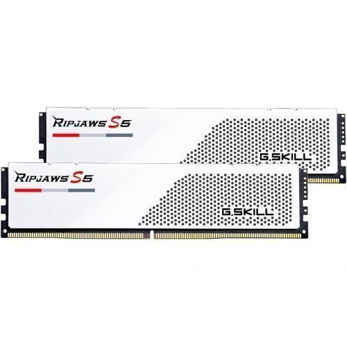 Memorii G.Skill Ripjaws S5 White 48GB (2x24GB), DDR5-5200MHz, CL36, Dual Channel