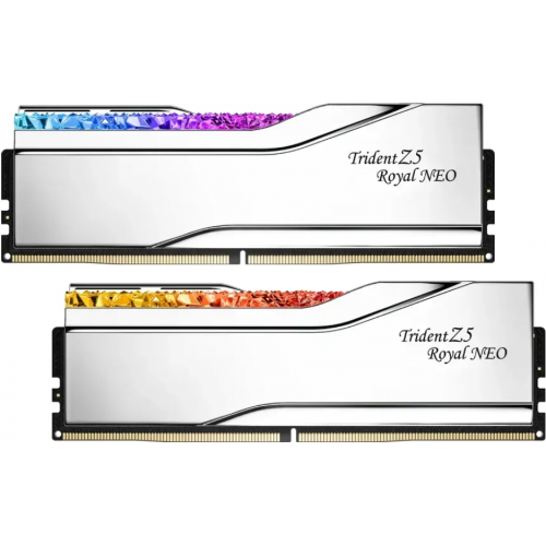 Memorii G.SKILL Trident Z5 Royal NEO RGB Silver Intel XMP 3.0, 48GB (2x24GB), DDR5-8200MHz, CL40, Dual Channel