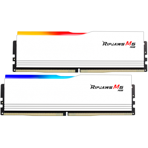 Memorii G.Skill Ripjaws M5 RGB White Intel XMP 3.0, 48GB (2x24GB), DDR5-5200MHz, CL40, Dual Channel