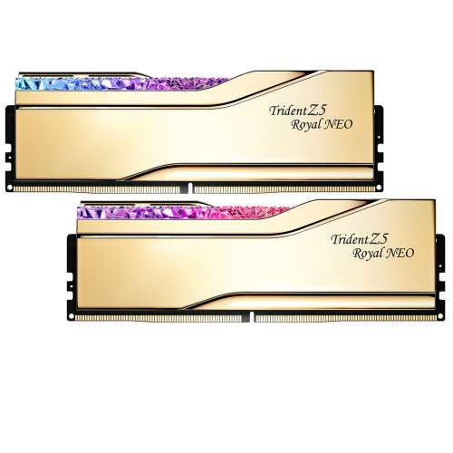 Memorii G.SKILL Trident Z5 Royal NEO RGB Gold AMD EXPO, 32GB (2x16GB), DDR5-8000MHz, CL38, Dual Channel