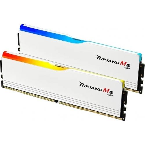 Memorii G.Skill Ripjaws M5 RGB White Intel XMP / AMD EXPO 3.0 32GB (2x16GB), DDR5-6000MHz, CL36, Dual Channel