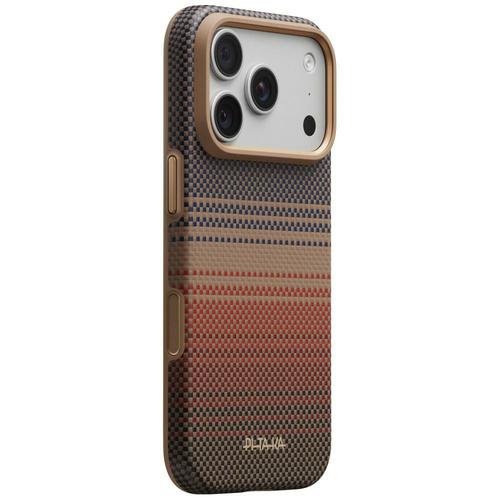 Carcasa Pitaka Summa Case (PIT000214), plastic, rezistenta la socuri, Sunset, compatibil iPhone 17 Pro/18 Pro (Maro)