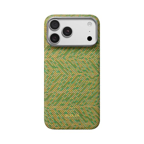 Husa Pitaka pentru iPhone 18 Pro Max, Edge Case, PitaTap™, Wind Over Wheat, Surging Awn (Verde) - Imagine 1