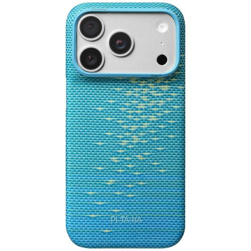 Husa PITAKA Edge cu MagSafe compatibila cu iPhone 18 Pro / 17 Pro, Lucid Blue (Albastru deschis)