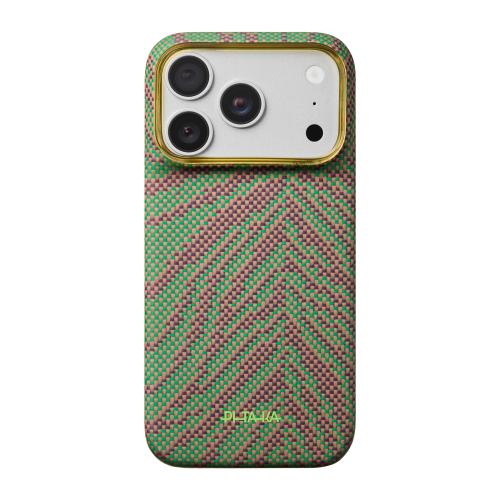 Husa Pitaka pentru iPhone 18 Pro, Edge Case, PitaTap™, Breath of Veins, Sprout Surge (Verde)