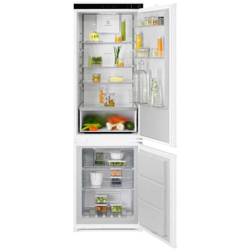 Combina frigorifica incorporabila Electrolux LNA7CE18S, 249 l, Seria 700, No Frost, Multiflow, Usa reversibila, Control electronic, Semnal acustic, clasa E, H 177 cm