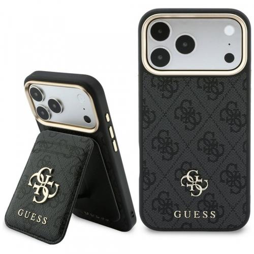 Husa MagSafe pentru Apple iPhone 18 Pro Max / 17 Pro Max, Guess, 4G Cardslot, Neagra