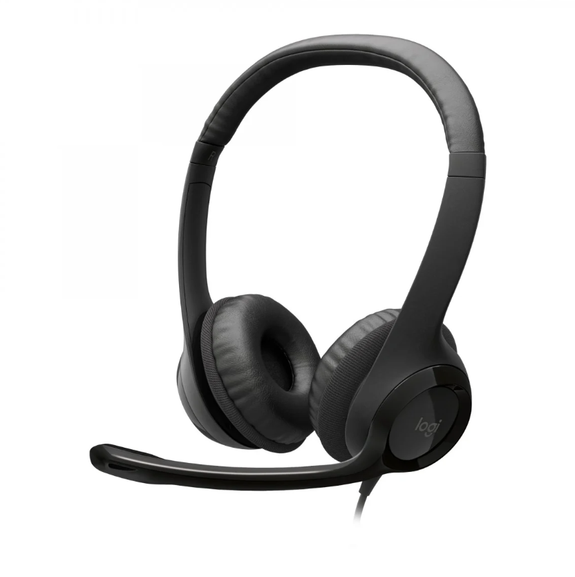 Căști Stereo Logitech H390, USB, Microfon (Negru)