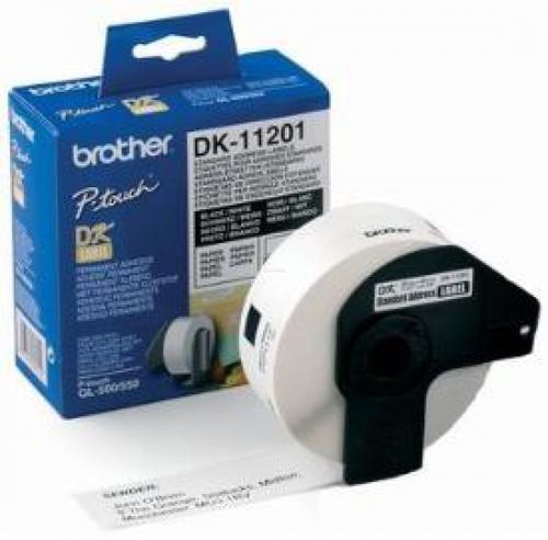 Etichete de Hartie Brother standard pentru adrese 29 mm x 90 mm, negru/alb