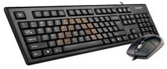Kit Tastatura A4Tech KRS-85 si Mouse OP-720-B USB (Negru)
