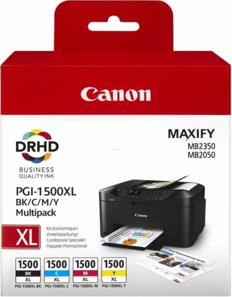Set cartuse cerneala Canon PGI-1500XL MULTI, acoperire 1500 pagini (Color)