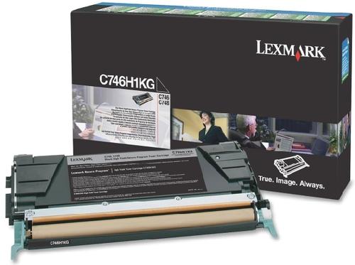 Toner Lexmark C746H1KG (Negru - Program return)
