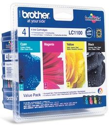 Cartuse cerneala Brother LC1100VALBP (1 x LC1100BK Neagru, 1 x LC1100M Magenta, 1 x LC1100Y Galben, 1 x LC1100C Cyan)